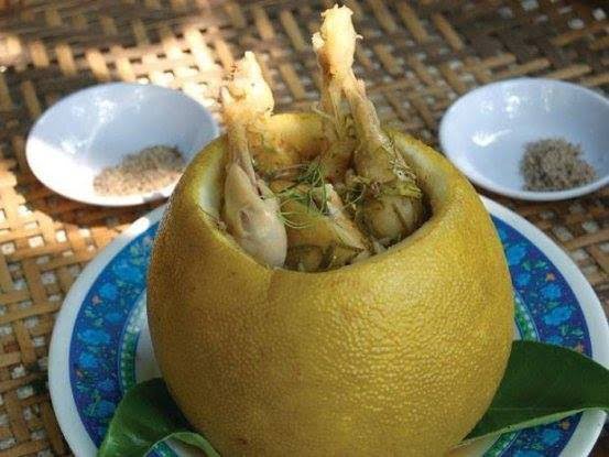 Gà hấp bưởi - Món ăn ngon tại Đồng Nai